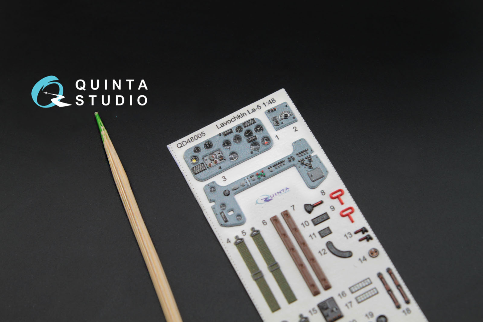 QD48005 3D Декаль интерьера кабины Ла-5 (для модели Звезда 4801)