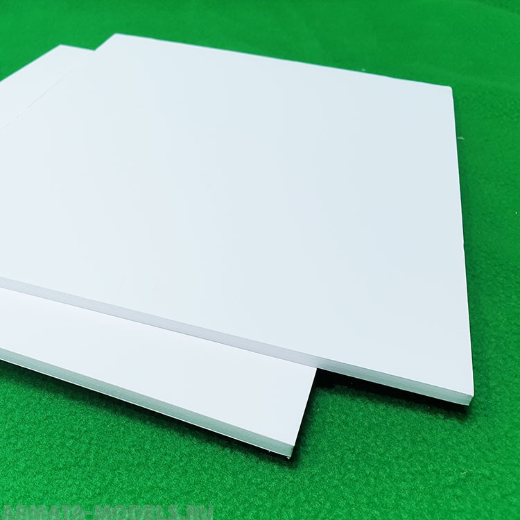 5602 пенокартон белый лист 5,0 мм - 200х250 мм - 2 шт