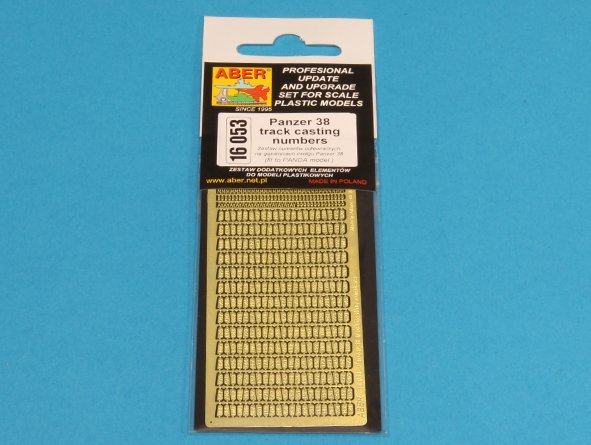 ABR-16-053  Дополнения для  Panzer 38 track link casting numbers для Panda 1/16