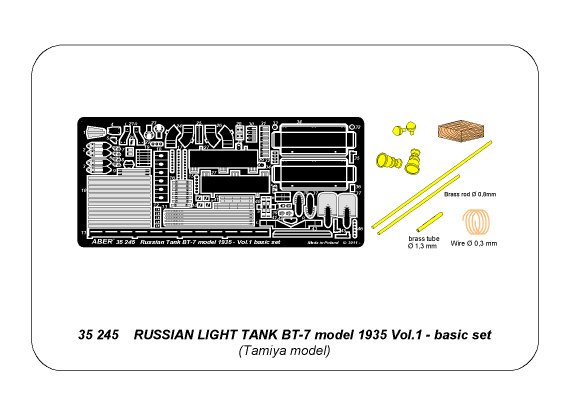 ABR-35-245  Дополнения для  BT-7 vol.1 для Tamiya 1/35