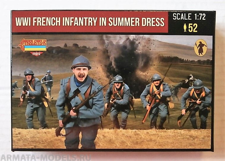 72M134ST Фигуры French Infantry in Summer Dress Strelets