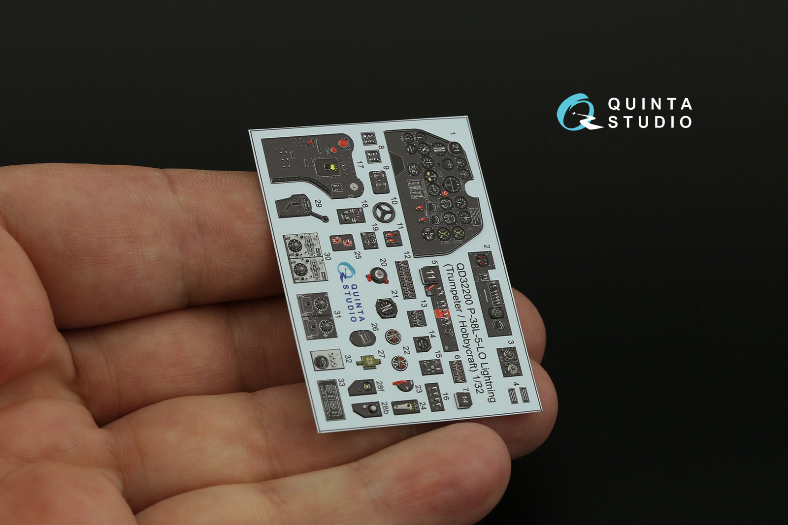 QD32200 3D Декаль интерьера кабины P-38L-5-LO Lightning (Trumpeter/Hobbycraft)