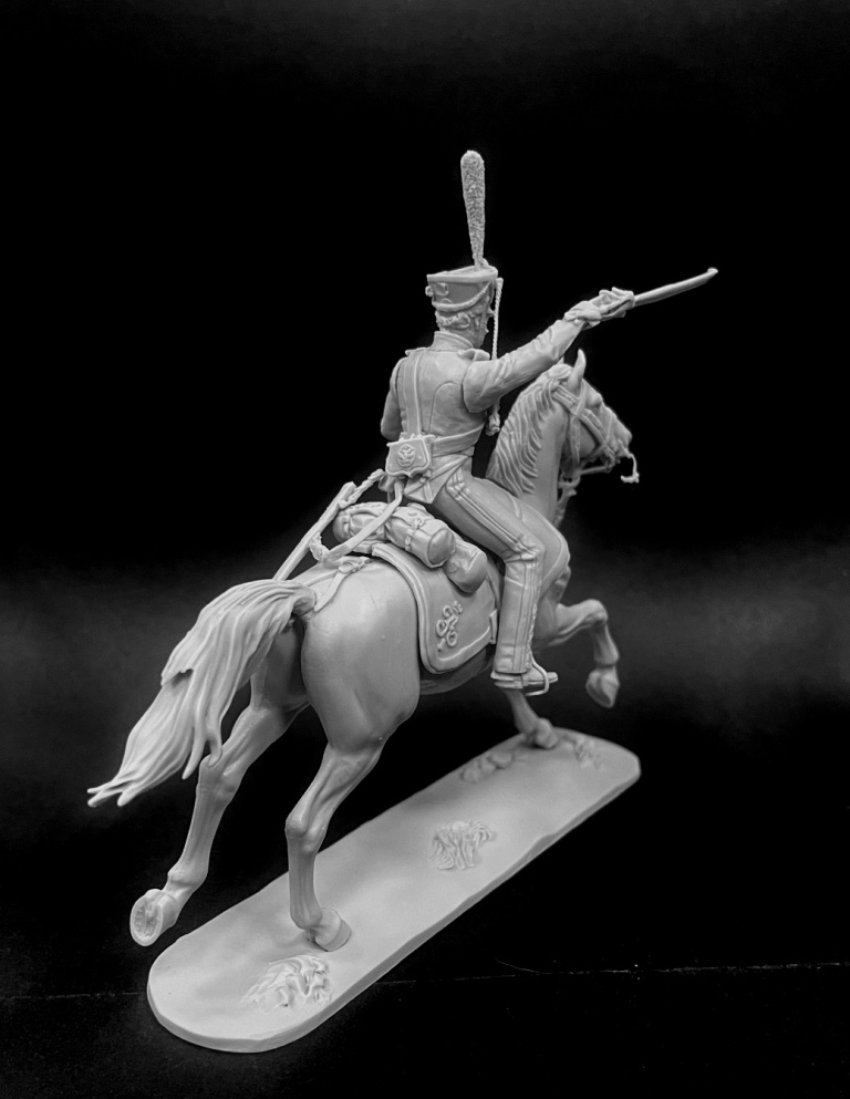 CHM-54342(M). Рядовой армейских конно-егерских полков, Россия 1813-14 гг. 54 мм. Материал - белый металл. Chronos Miniatures