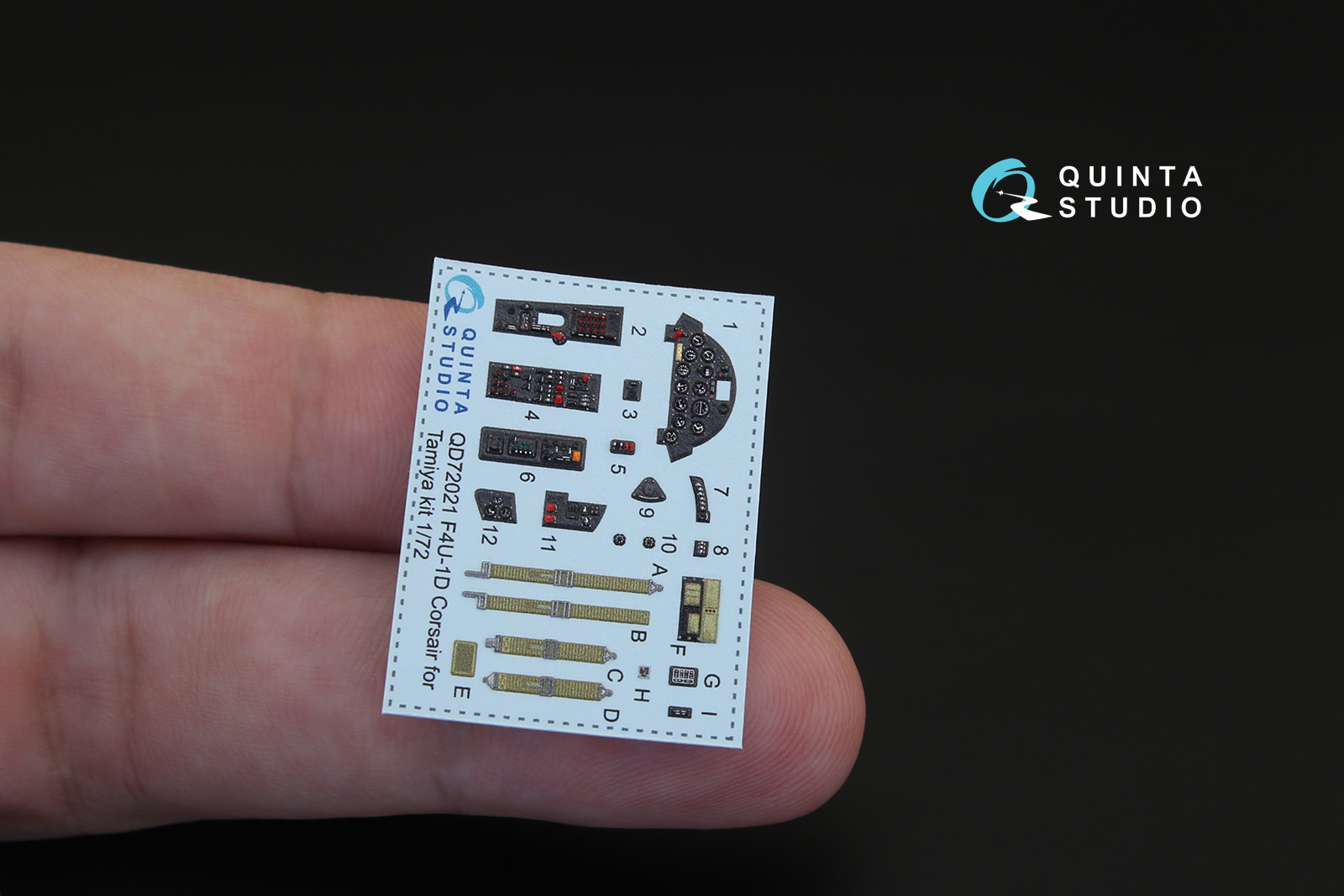 QD72021 3D Декаль интерьера кабины F4U-1D Corsair  (для модели Tamiya)