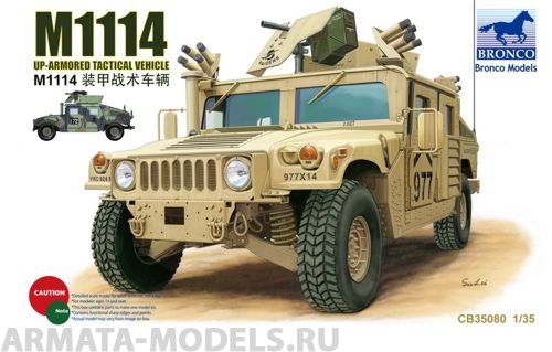 CB35080 Автомобиль M1114 Up-Armored Tactical Vehicle  (Bronco Models) 1/35 Bronco Models