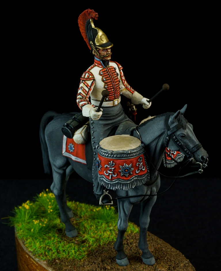 CHM-54281. Литаврщик гвардейских кирасирских полков, Россия 1812-14 гг. 54 мм. Материал - смола. Chronos Miniatures