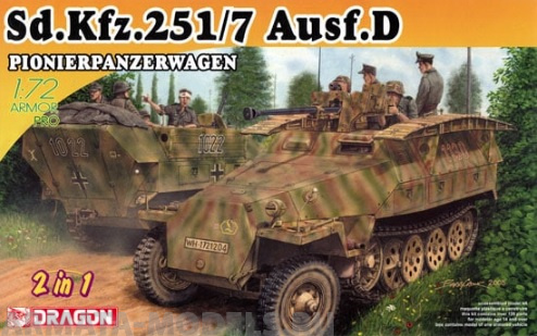 7605Д 1/72 Sd.Kfz.251/7 Ausf.D Pionierpanzerwagen (2 in 1) Dragon