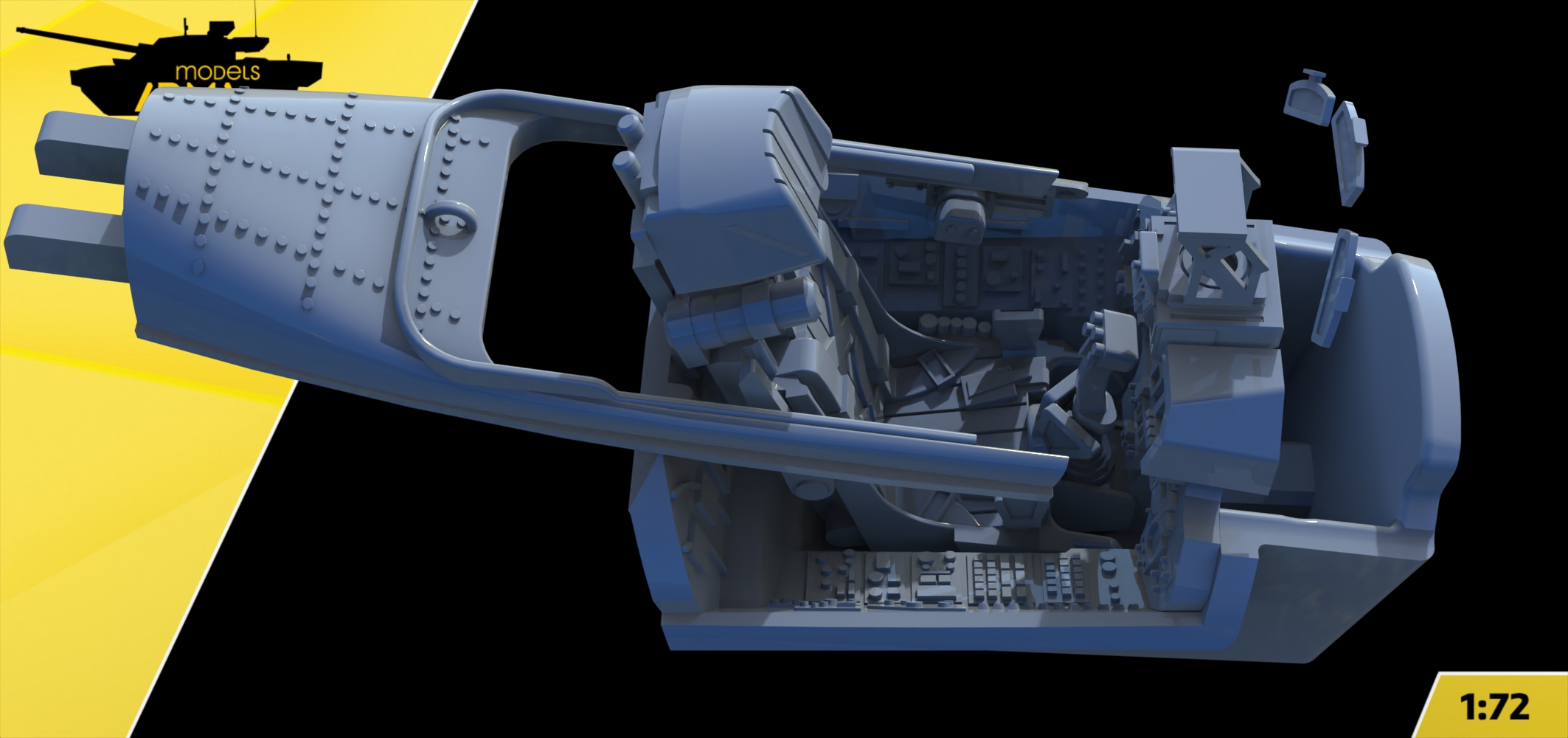 AM7255 Кабина (интерьер) Су-33 для модели фирмы Звезда 7297