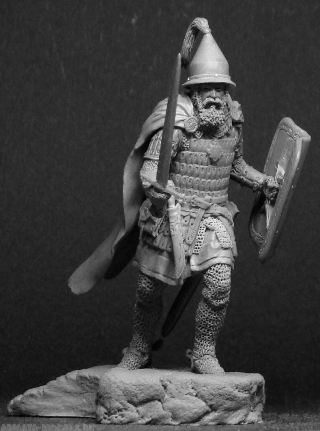 CHM-54061(M). Русский князь, 14 век. 54 мм. Материал - белый металл. Chronos Miniatures