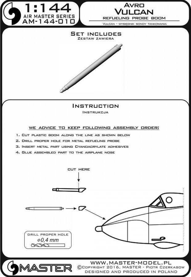 AM-144-010 Avro Vulcan - Стрела для заправки зонда