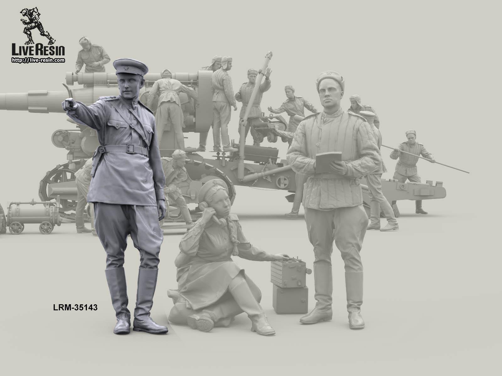 LRM35143 Советский артиллерист - командир орудия - 1 Live Resin