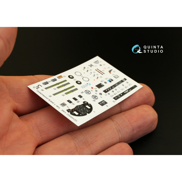 QD48002 3D Декаль интерьера кабины Як-1 (ранние серии) (для любых моделей) (перевыпуск QD48002-Pro)