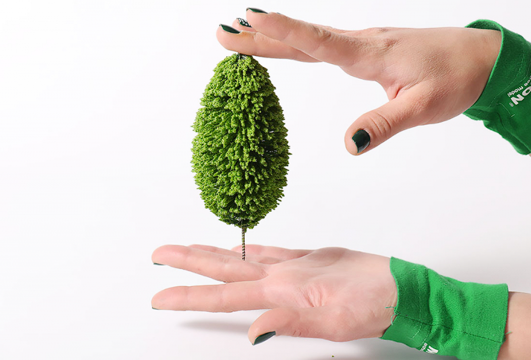 011-ee-110 Набор 3 шт. Деревья для рукоделия. 10-15 см.