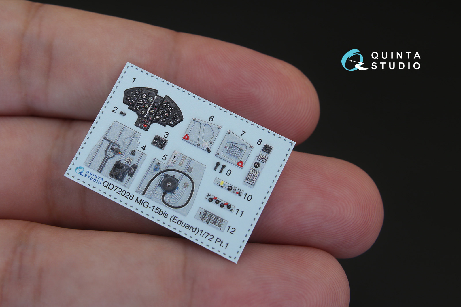 QD72026 3D Декаль интерьера кабины МиГ-15 (для модели Eduard)