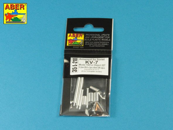 ABR-35-L-210  Дополнения для  Armament for Soviet KV-7 76mm x 2; 45 x 2 для Trumpeter 1/35