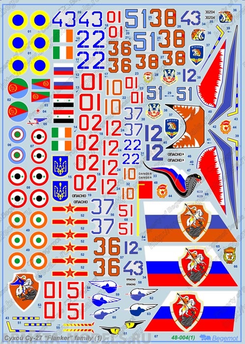 48004 Декаль Сухой Су-27 (1)