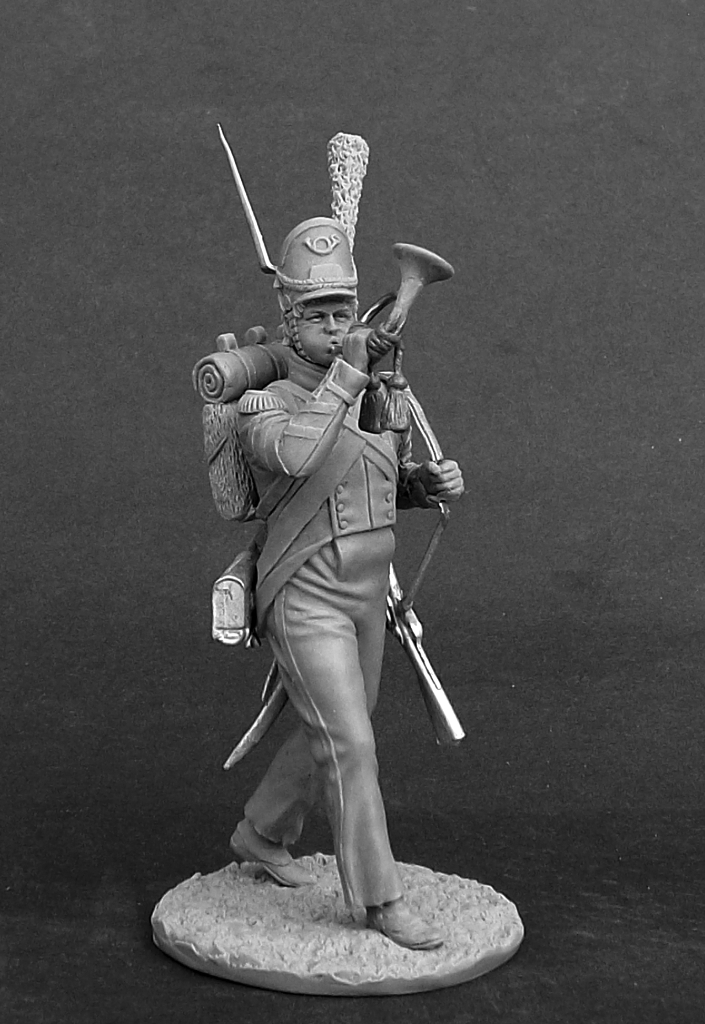 CHM-54215. Корнет вольтижеров пехотных полков Португальского легиона, 1809-14 гг. 54 мм. Материал - смола. Chronos Miniatures