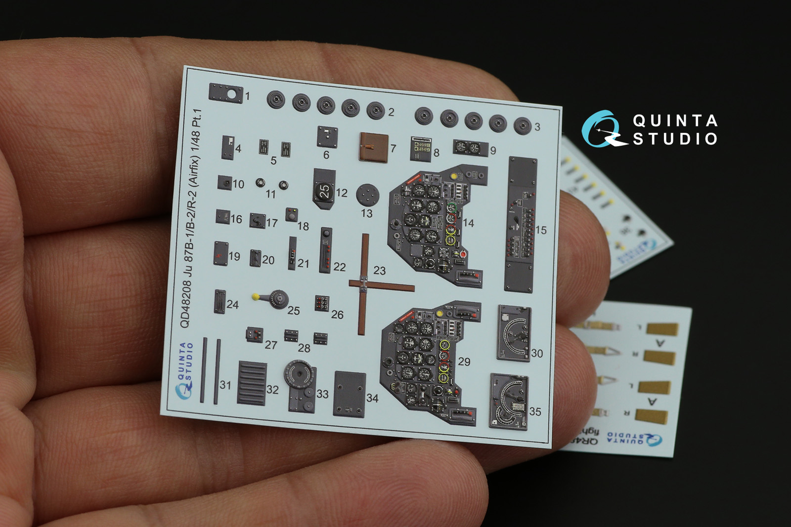QD48208 3D Декаль интерьера кабины Ju 87B-1/B-2/R-2 (Airfix)