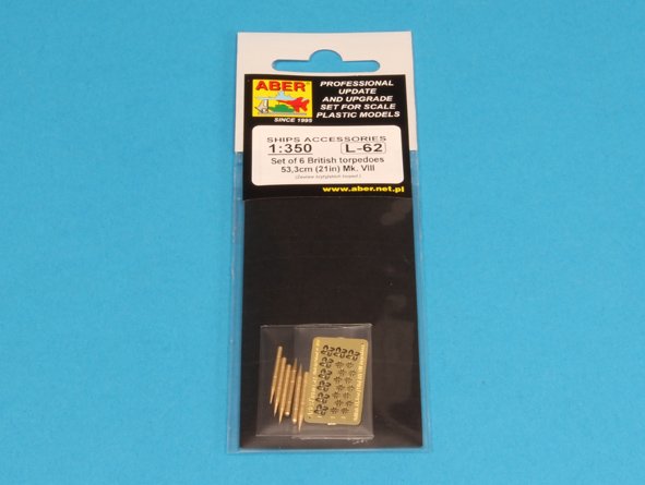 ABR-1:350-L-62  Дополнения для  Set of 6 British torpedoes 53,3cm MK.VIII для  1/350