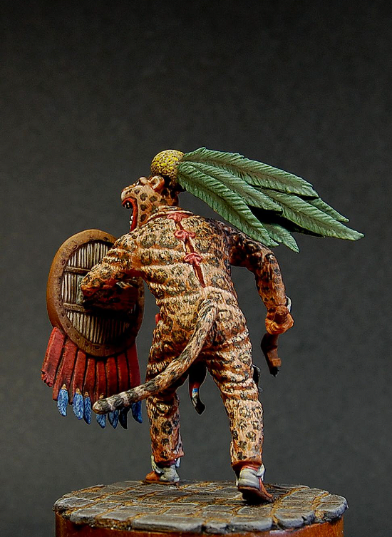 CHM-54059. Ацтекский воин - 'Ягуар', XIV-XVI века. 54 мм. Материал – смола. Chronos Miniatures