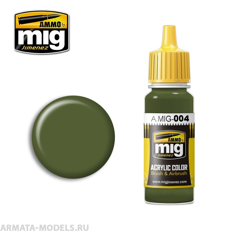 AMIG0004 Ammo Mig Акриловая краска RAL 6011 B RESEDAGR?N 17 мл