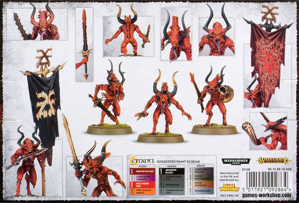 97-08GW Набор Демоны Кхорна: Кровопускатели (Daemons Of Khorne Bloodletters)