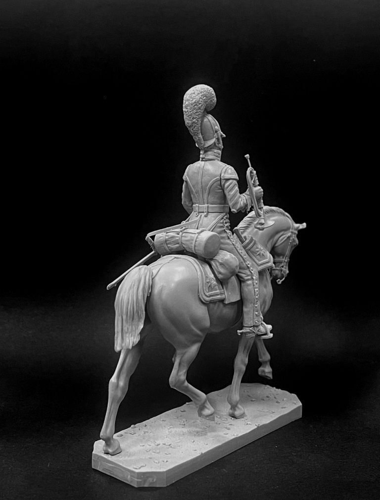 CHM-54294. Трубач Кавалергардского полка, Россия 1804-07 гг. 54 мм. Материал - смола. Chronos Miniatures