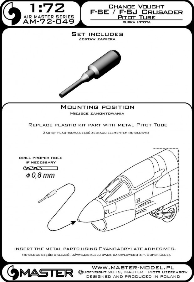 AM-72-049 ПВД для самолета Chance Vought F-8E, J Crusader