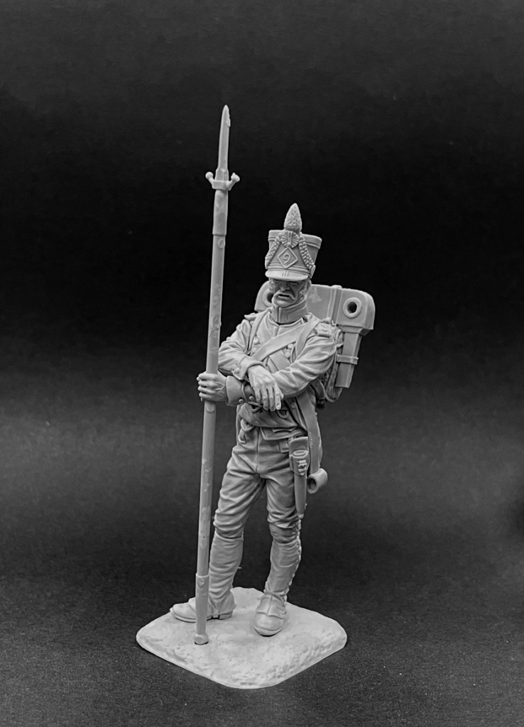 CHM-54296(M). Санитар медицинской службы, Франция 1812-15 гг. Материал - белый металл. Chronos Miniatures