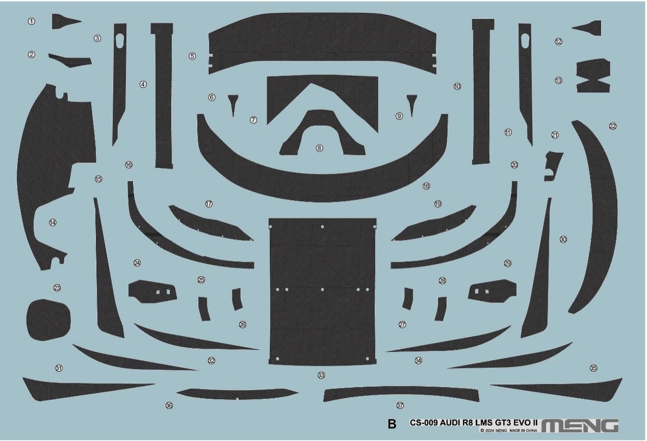CS-009 Сборная модель Audi R8 LMS GT3 EVO II Meng