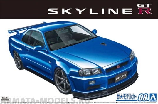 05858 Nissan Skyline GT-R R34 V-spec II '02 Aoshima