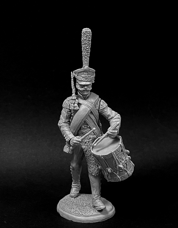 CHM-54252. Барабанщик гренадерских полков и рот (2 варианта головы), Россия 1812-14 гг. 54 мм. Материал - смола. Chronos Miniatures