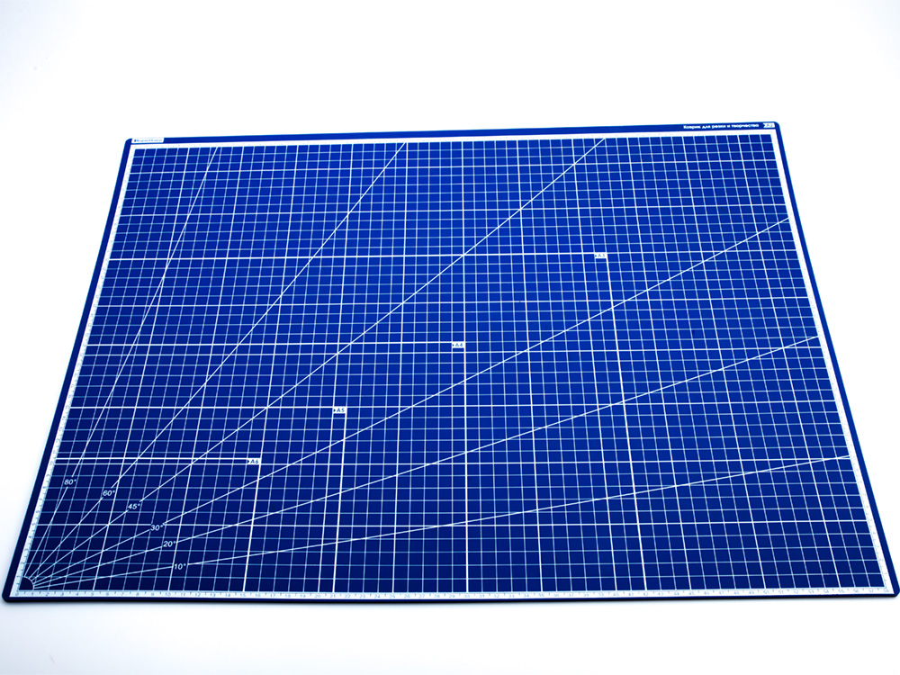 100128RK Коврик для резки А2, 3 слоя, голубой небо