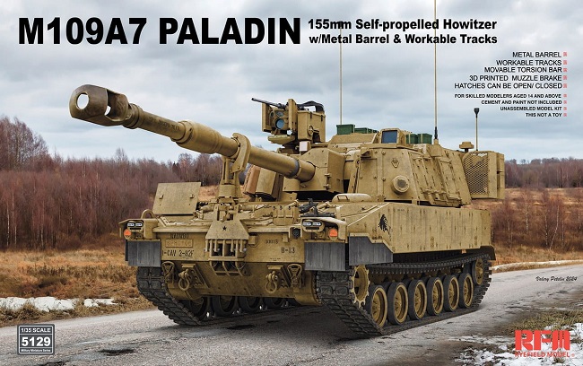 RM-5129 Сборная модель Самоходная гаубица M109A7 Paladin Rye Field Model (RFM)