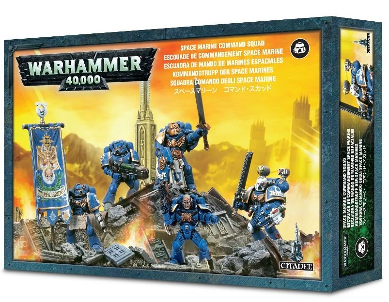 Warhammer Squad Command. Company Command Warhammer. Вархаммер 40000 миниатюры Космодесанта. Space Marine Commander.