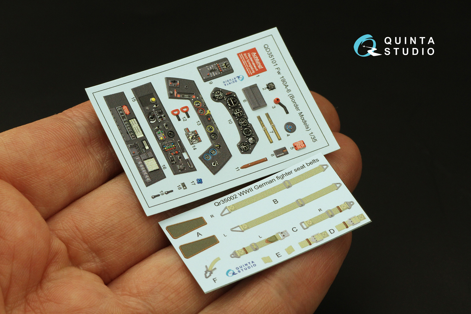 QD35101 3D Декаль интерьера кабины FW 190A-6 (Border Model)