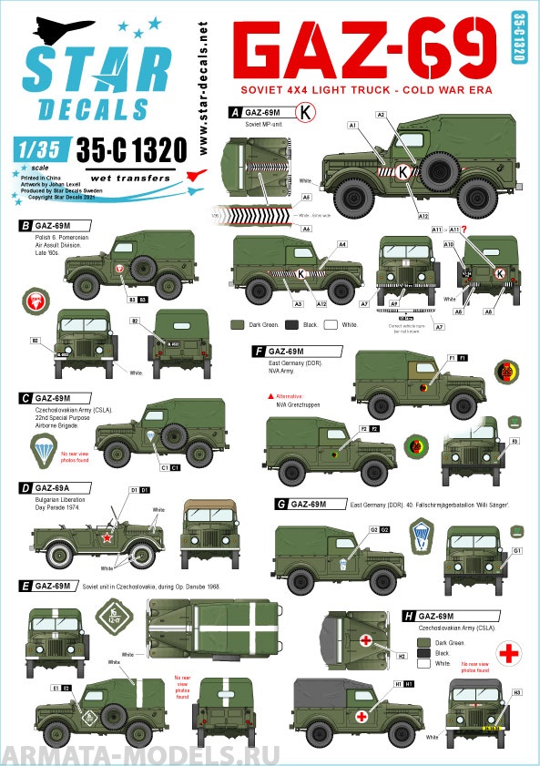 35-C1320SD GAZ-69. Cold War era - Soviet and Warsaw Pact countries. GAZ/UAZ-69 and GAZ- 69A.