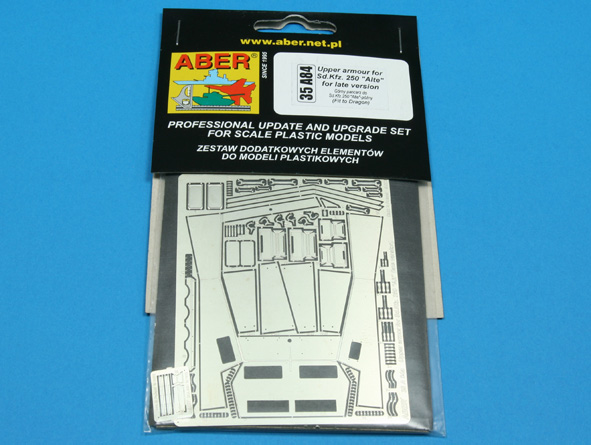 ABR-35-A84  Дополнения для  Upper armor for Sd.Kfz.250 „Alte” for late version для Dragon 1/35