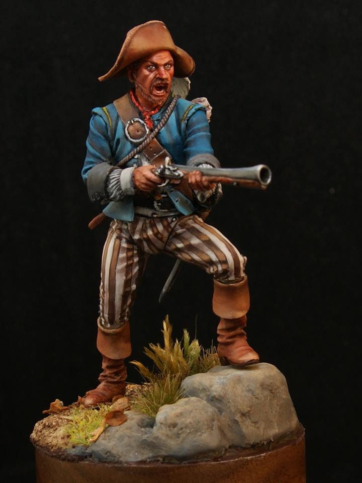 CHM-54101(M). Пират (№5) с дробовиком, 18 век. 54 мм. Материал – белый металл Chronos Miniatures