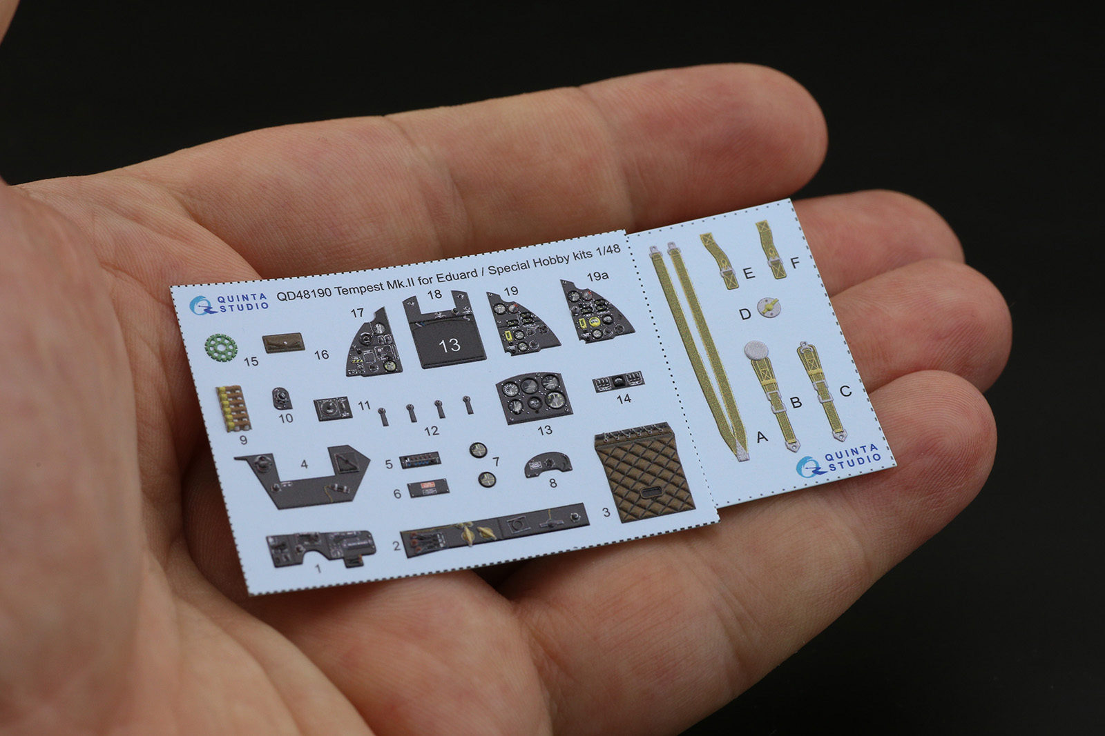 QD48190 3D Декаль интерьера кабины Tempest Mk.II (Eduard)