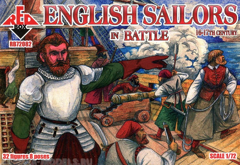 RB72082 Фигуры English Sailors in Battle 16-17 century  Red Box