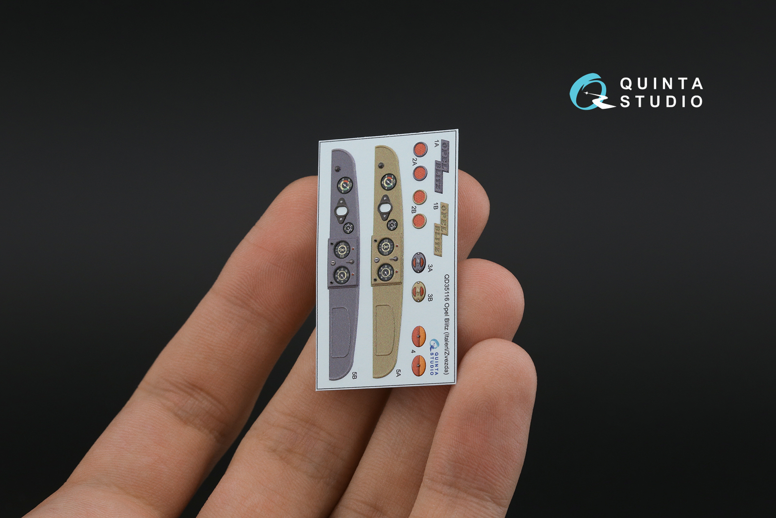 QD35116 3D Декаль интерьера кабины Opel Blitz (Italeri/Звезда)