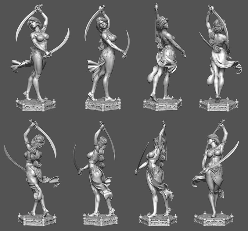 CHM-75079. Миры Фэнтези: Принцесса Аграбы. 75 мм. Материал - смола. Chronos Miniatures