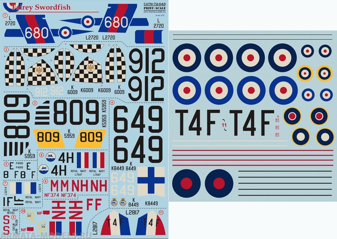 PS72-043 Декаль Swordfish