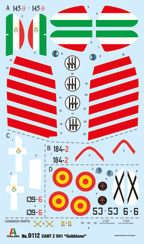 0112ИТ Самолет CANT Z-501 Italeri