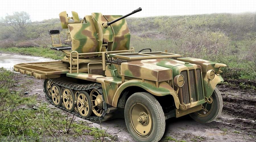 ACE72286 Полугусеничный автомобиль 2cm Flak 38 sfl SdKfz.10/4 ACE