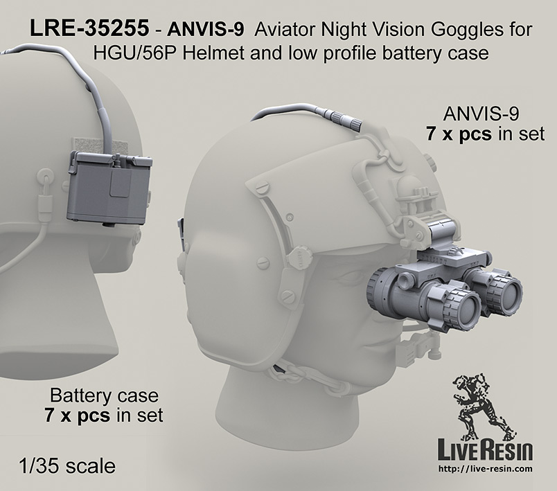LRE35255 Очки ночного видения ANVIS-9 Aviator Night Vision Goggles для шлема HGU/56P