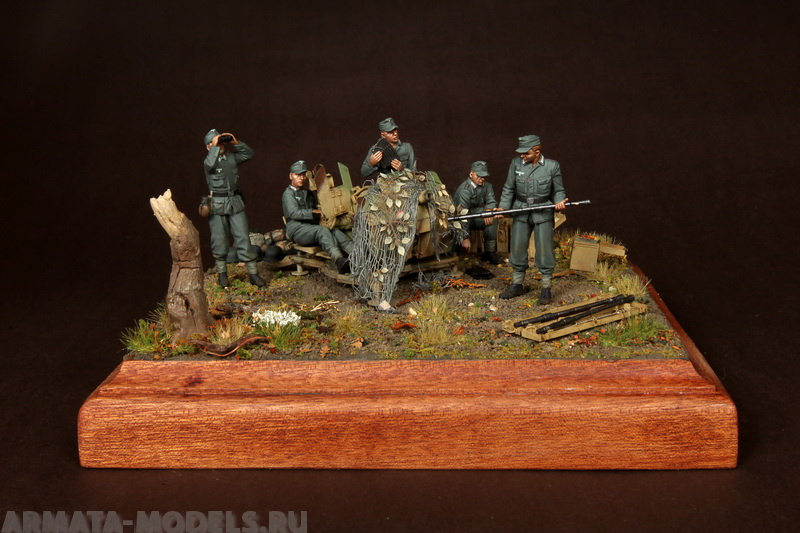 SOGA-12 Crew for 2 cm Flak 38. 1944-45 years. SOGA Miniatures