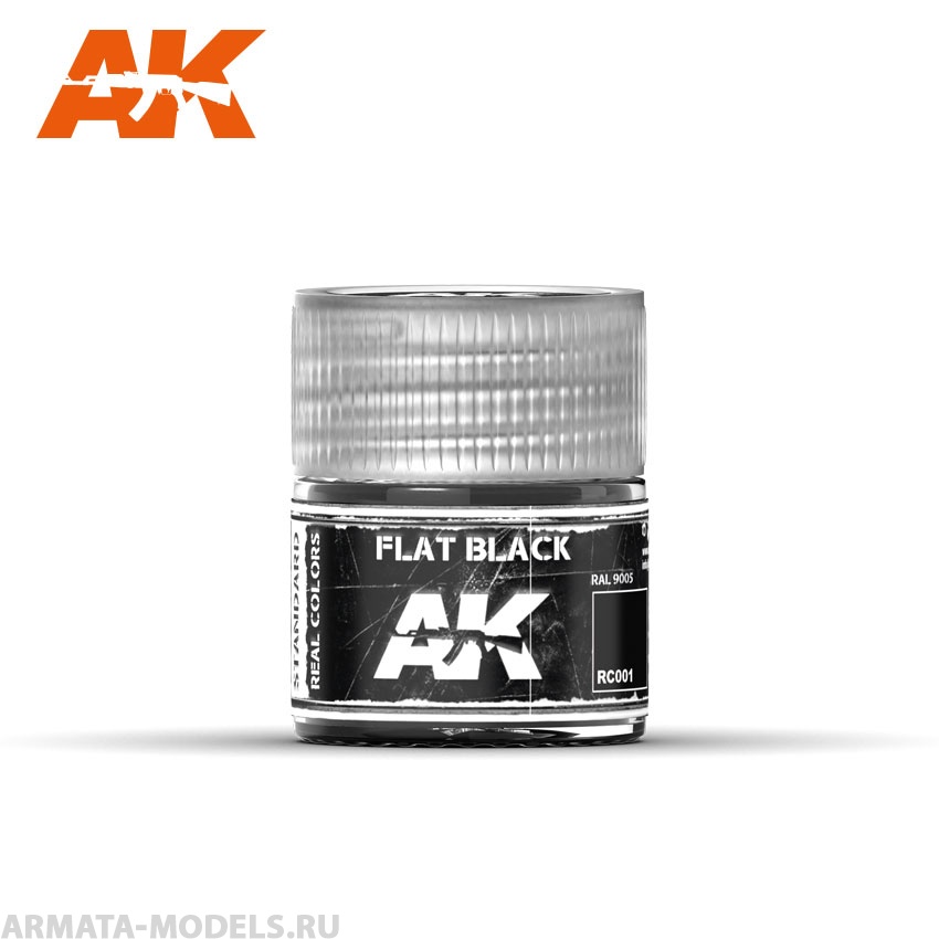 RC001 Краска Real Colors Flat Black 10ml