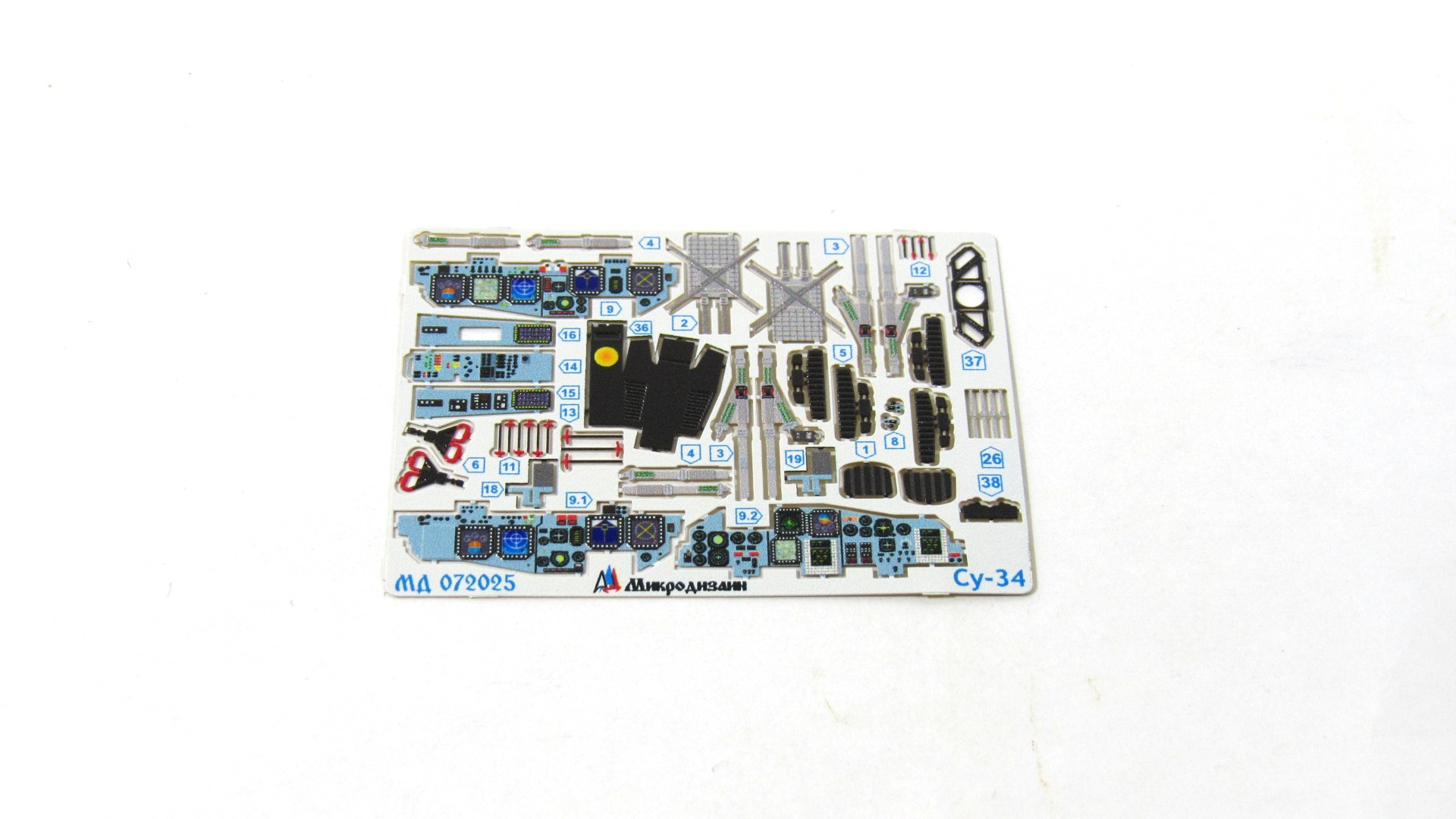 MD 072025 Набор фототравления цветные приборные доски для Su-34 (Звезда)